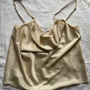 Satin cowl neck top